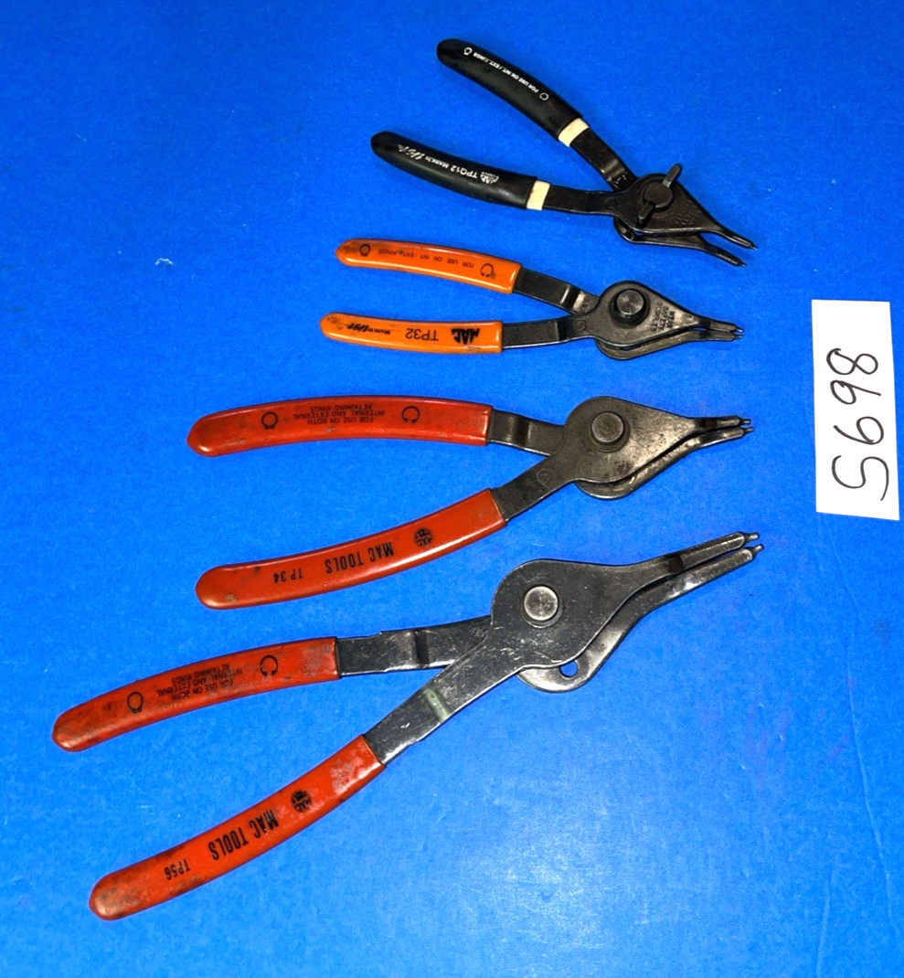 MAC TOOLS 4 PIECE CONVERTIBLE STRAIGHT SNAP RING PLIERS ONE OF EACH SIZE
