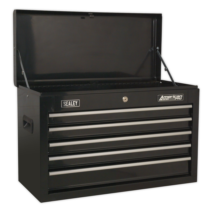 Sealey AP225B BLACK Topchest 5 Drawer with Ball Bearing Runners
