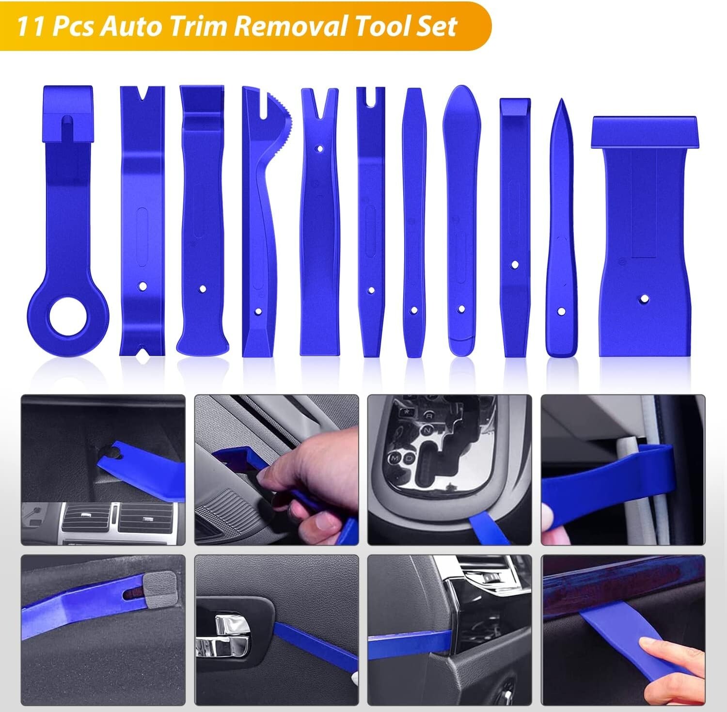 Multifunctional 200Pcs Trim Removal Tools with Sturdy Nylon Clips & Storage Bag