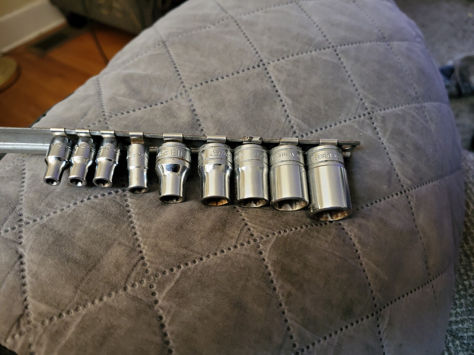Snap-on Tools Socket Set TLE50-TLE80 and FLE100-FLE180 1/4 Drive and 3/8 Drive.