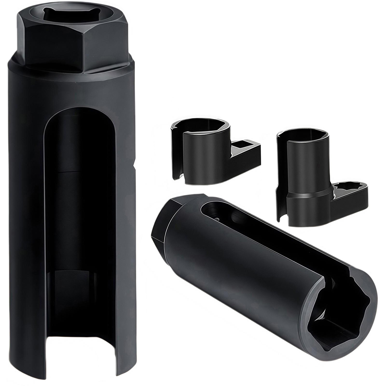 4pcs O2 Oxygen Sensor Socket Wrench Removal Tool 3/8″ 1/2″ Drive x 7/8″ 22mm Set