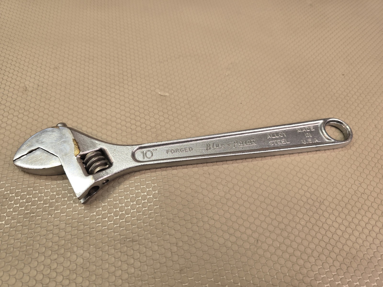 Snap-on Blue-Point 10″ Adjustable Wrench Forged Alloy Steel USA Vintage Tool