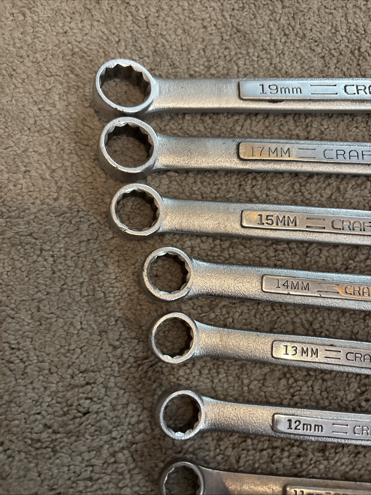 Vintage Craftsman 9pc. Metric Combination Wrench Set 9mm-19mm. NO 18mm Or 16mm