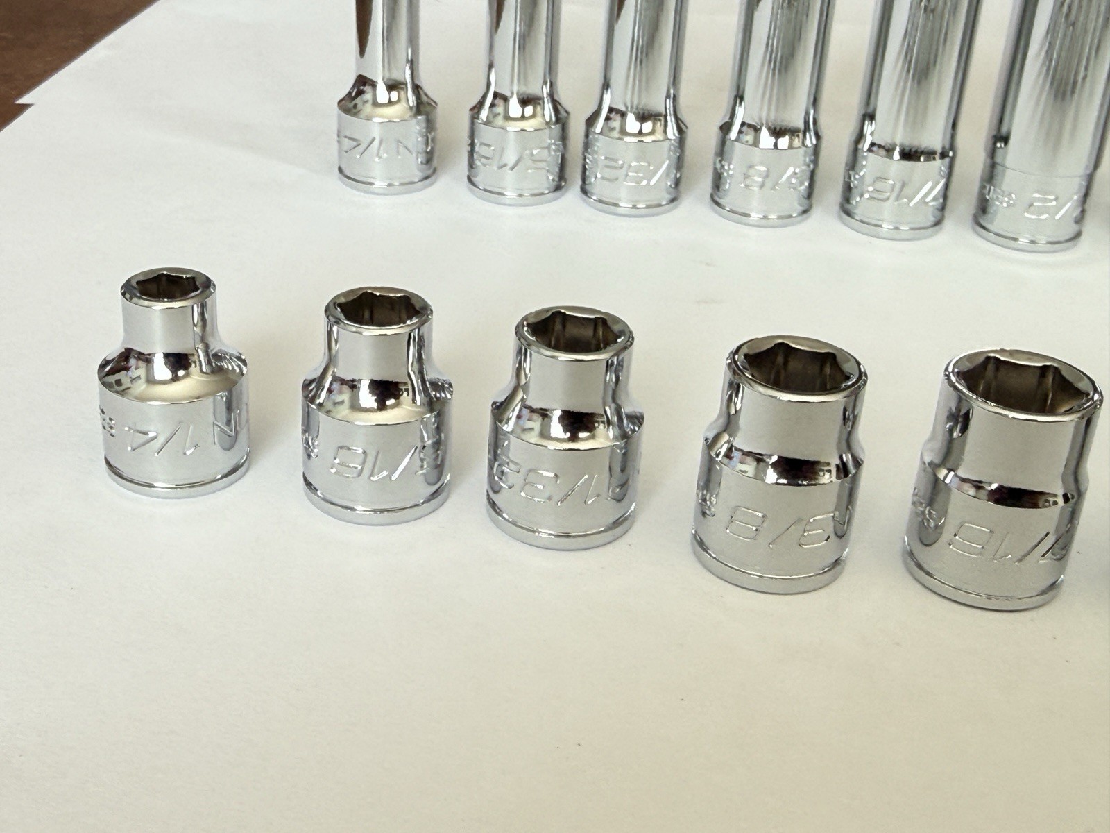 ICON Professional 3/8” Drive 6Pt SAE Shallow/Deep Socket Chrome-Choose Size SAE