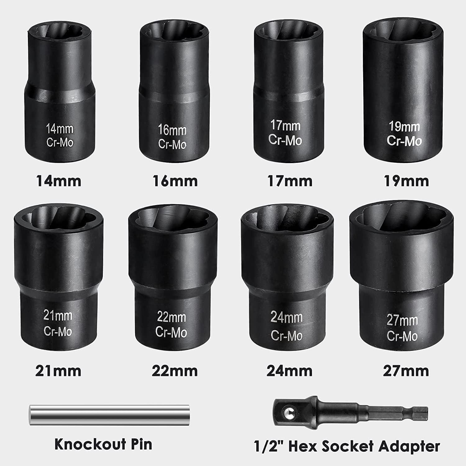 Professional 10-Piece Bolt & Nut Extractor Set – Max Grip and Versatile Sizes