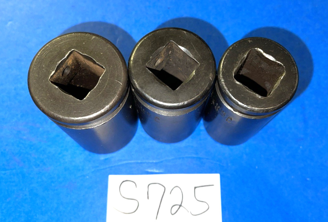 CORNWELL TOOLS 3 PIECE 3/4 DRIVE SAE. DEEP IMPACT SOCKETS 15/16, 1-1/8, 1-3/16