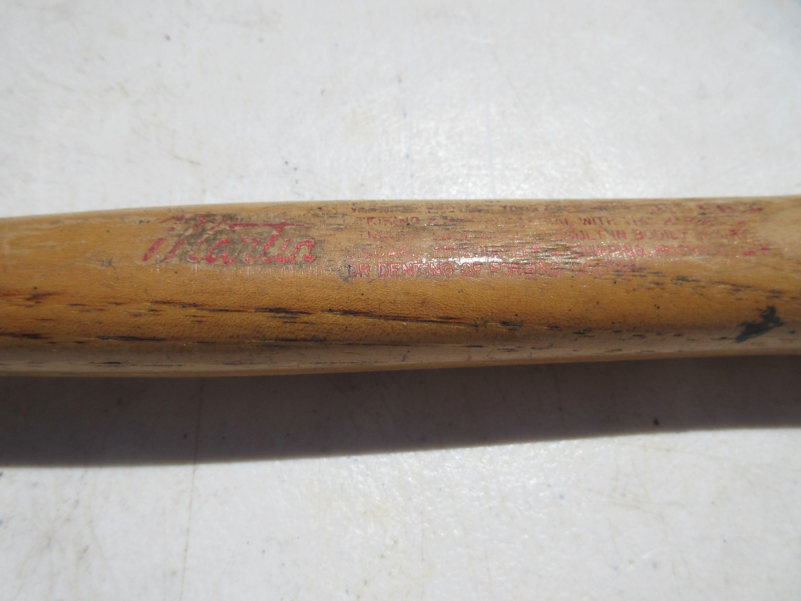Martin 158-G Auto Body Hammer Forged Steel Hickory Handle