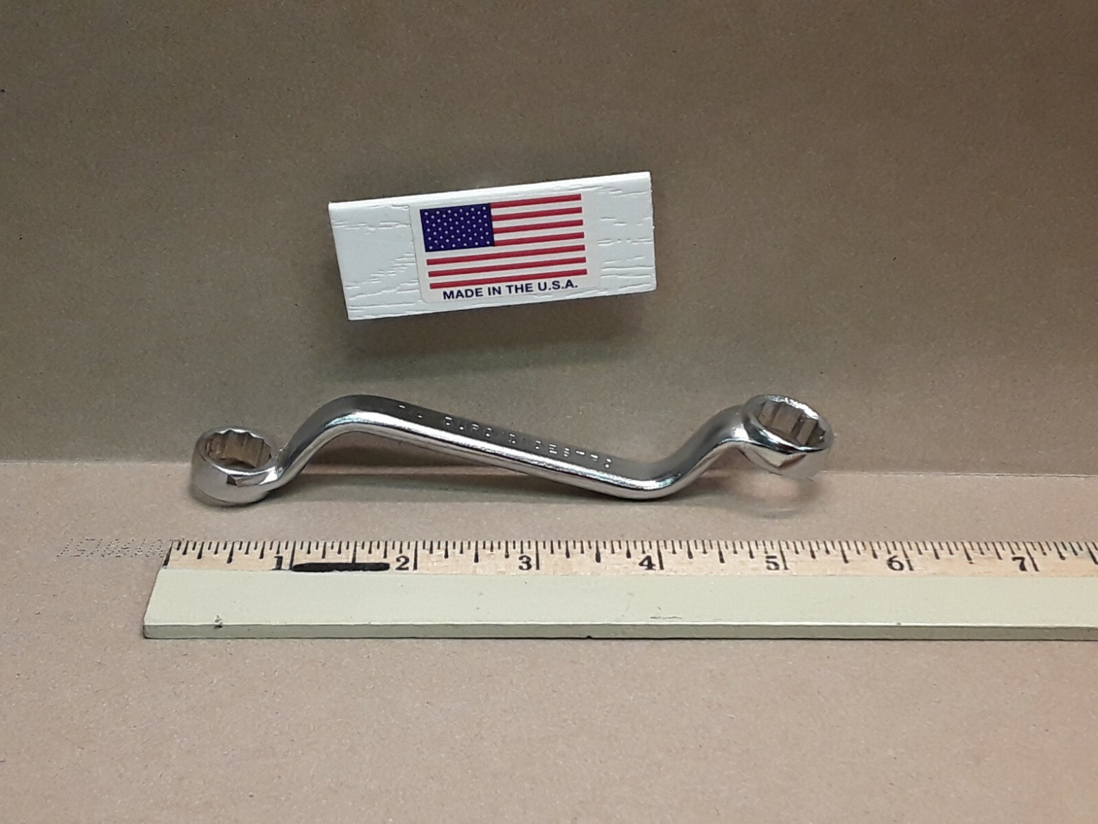 Duro Indestro No. 742 1/2″ x 9/16″ Shorty Off Set Boxed End Wrench NOS USA