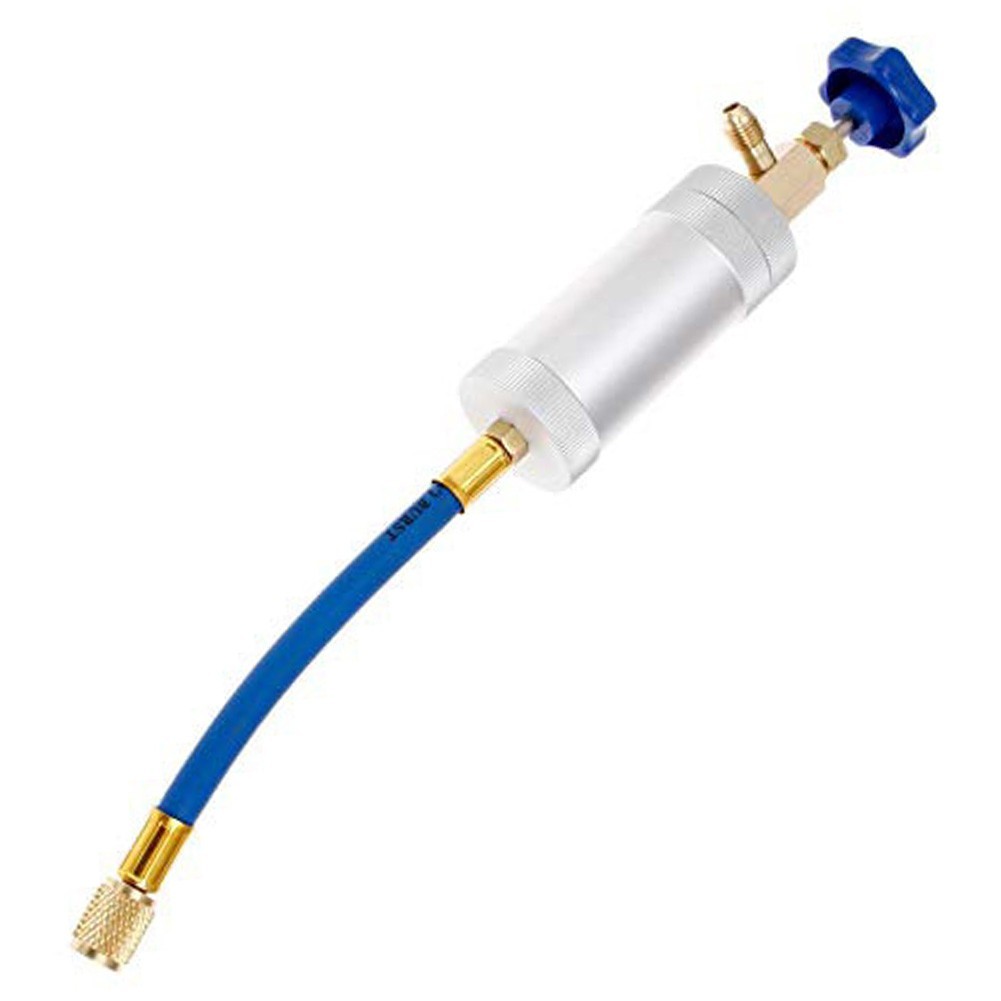 R12 AC Oil Dye Injector Tool for R134a R22 Systems for 2 oz Aluminum Alloy