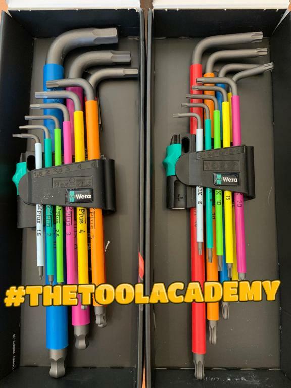 Wera Tools Colour Torx Star Set Extra Long T8 – T40 + Hex Allen Key Set 1.5-10mm