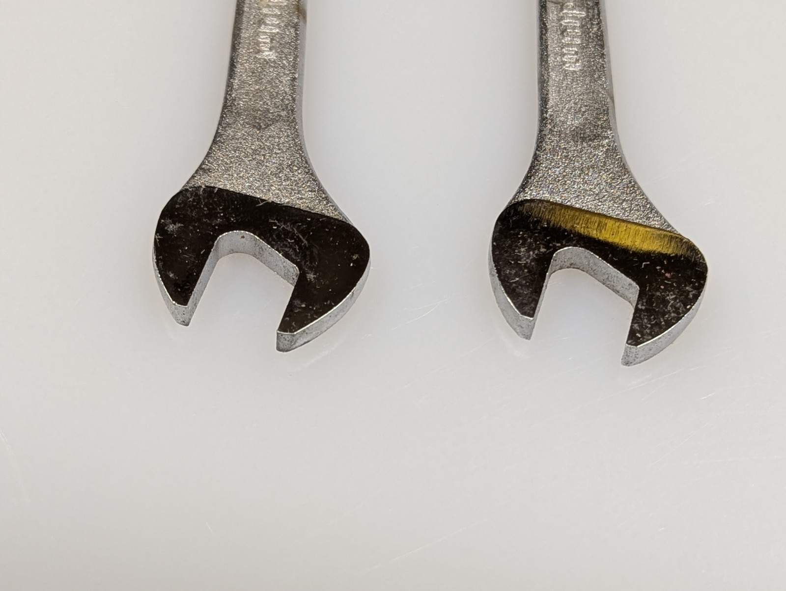 Two – Vintage ETERNUM Brand #522 metric Open-end Wrench 10mm and 11mm