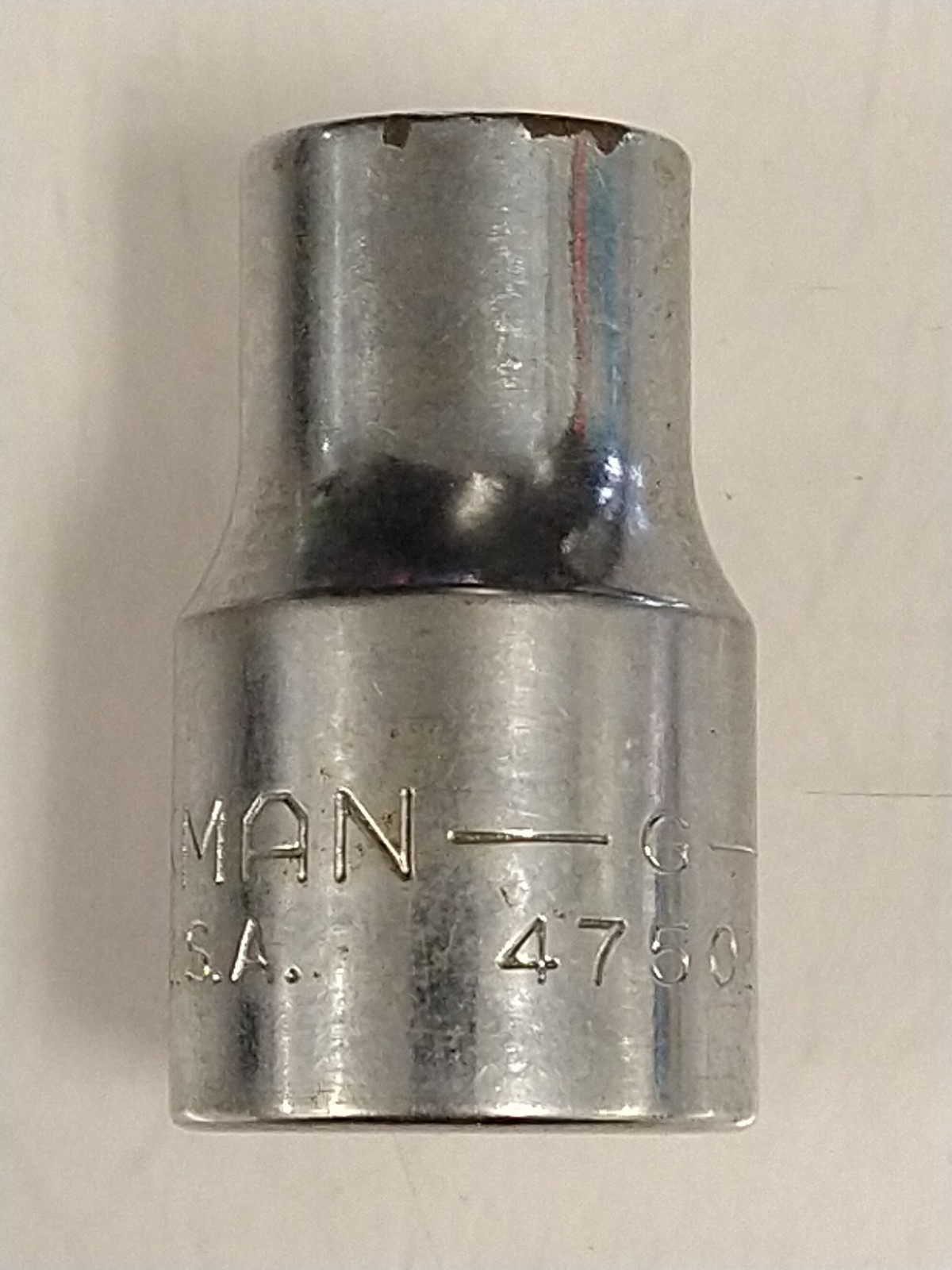 Craftsman 47501 -G- 7/16″ 12 Point Shallow Chrome Socket 1/2″ Drive USA