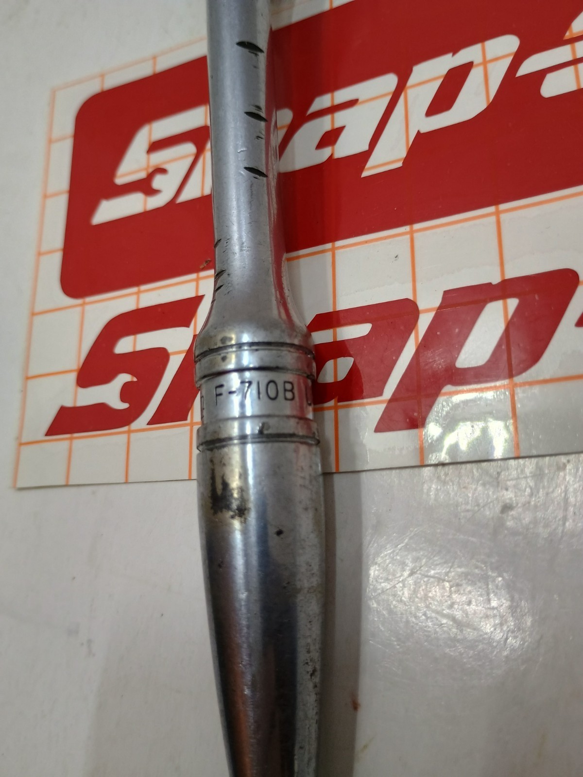 83 -Snap-On F-710B 7.5″ Length Ratchet Wrench 3/8″ Dr Standard Handle USA Used