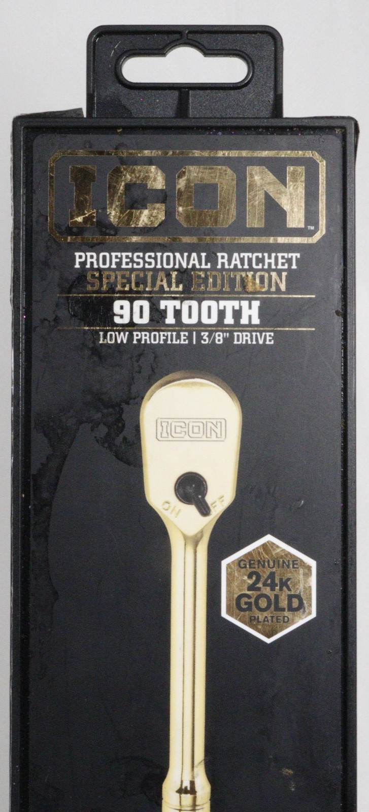 ICON 3/8” 24K Gold Plated Professional Ratchet Socket Wrench (56907)