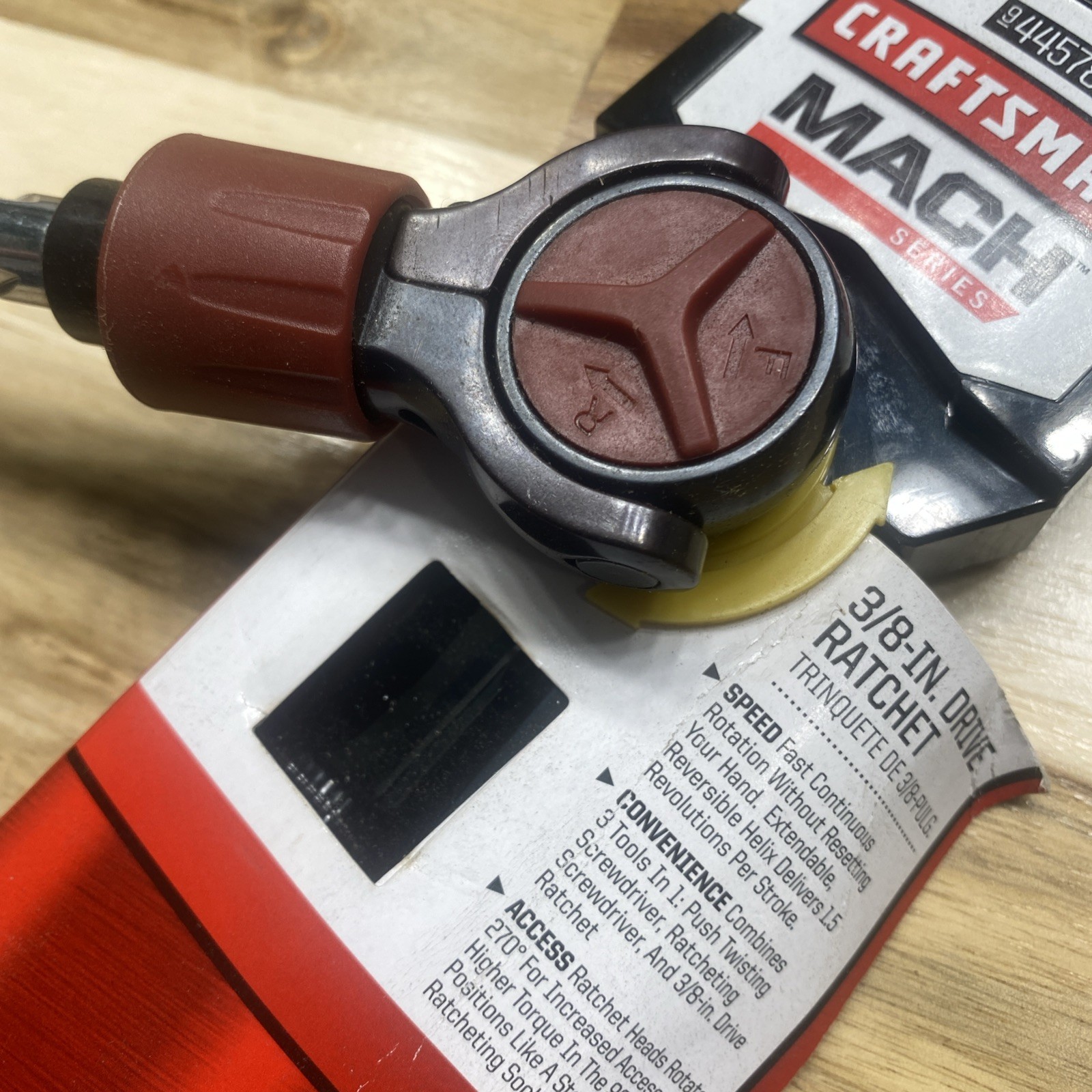 Craftsman Mach Series 3/8” Drive 72-Tooth Flex Head Extendable Ratchet 944578