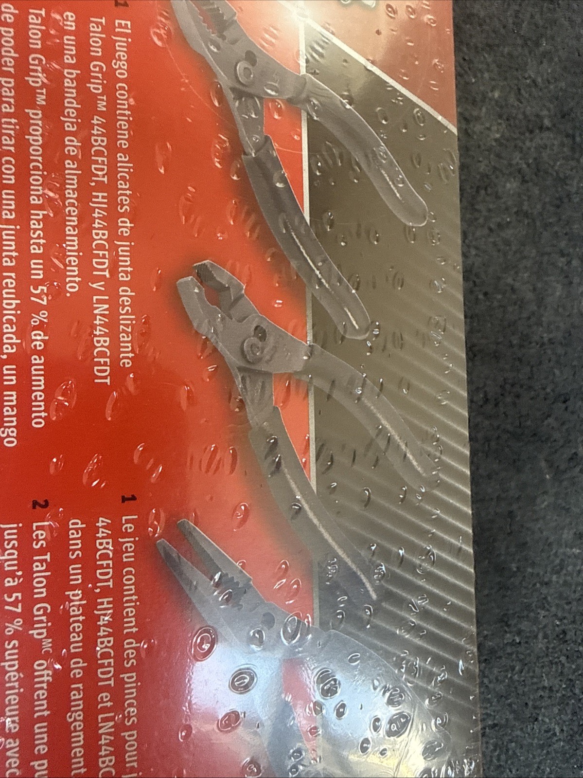 For Snap-on Tools NEW 3pc GREY Soft Grip Mini Slip Joint Pliers Set PL344BCFDT