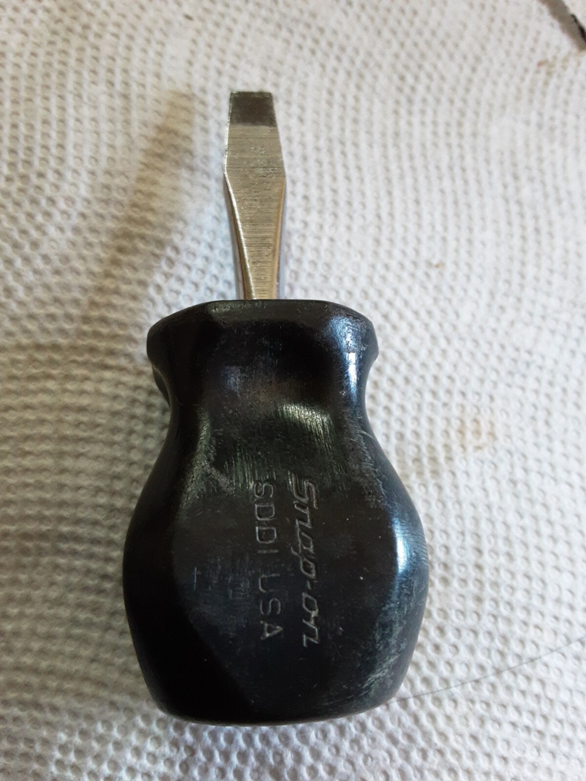 Snap On Stubby Slotted/Flat Tip 1/4″ Screwdriver W/Black Handle SDD1 pre-owned