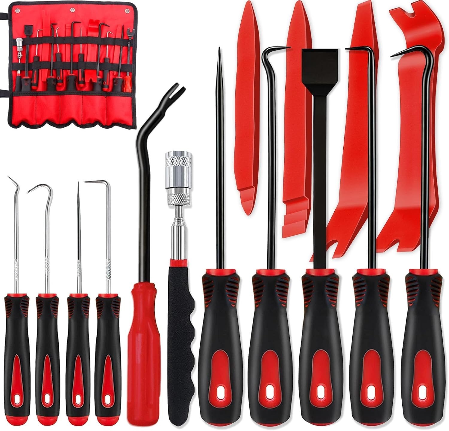 15Pcs Carbon Steel Precision Pick Hook Trim Removal Tool Set Automotive Maint…