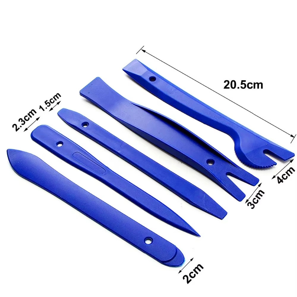 Plastic Trim Removal Pry Tool Set for Car Radio Panel Door Dash Clip Fasteners