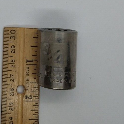 Craftsman 1/2″ Drive 3/4″ 12 Point Shallow Socket SAE G2D 34652 USA
