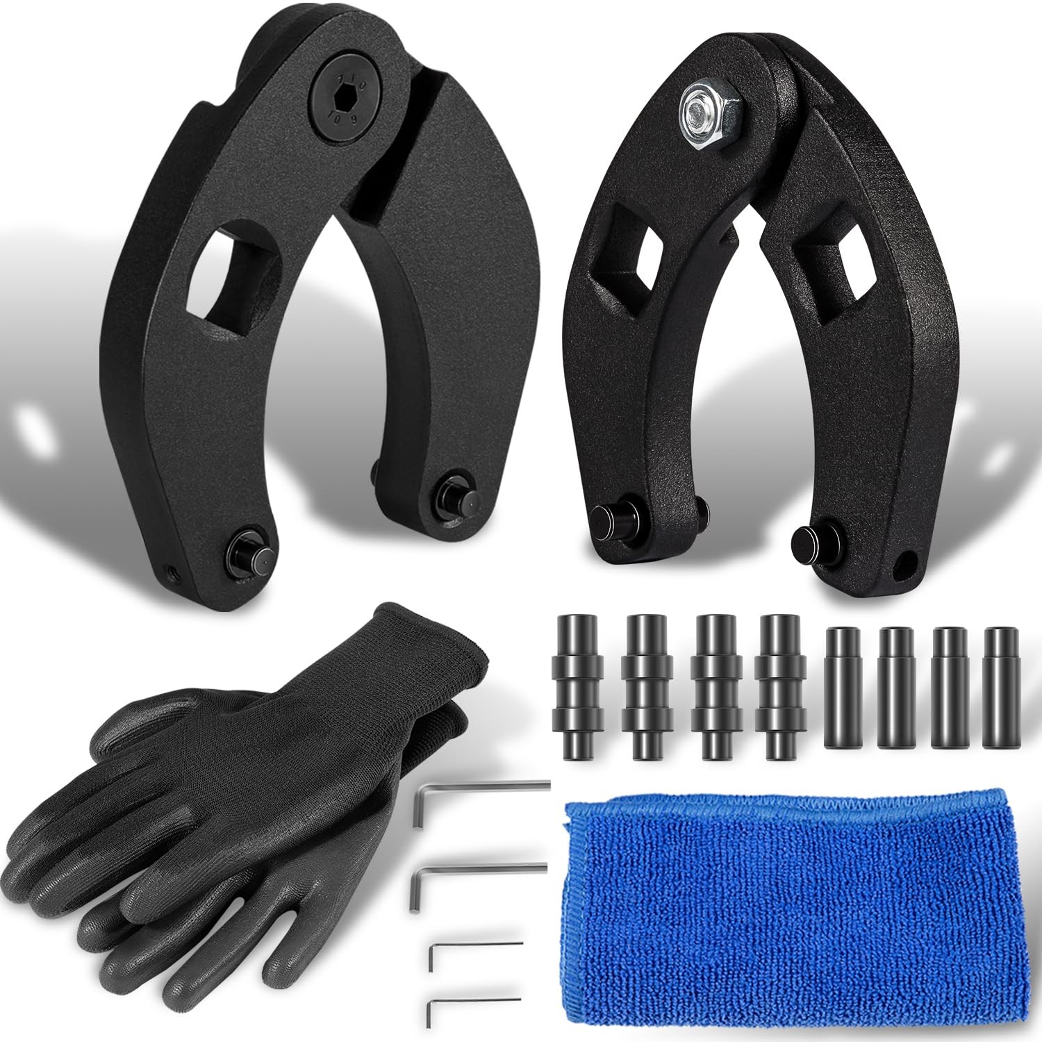 1266 7463 Adjustable Gland Nut Wrench Spanner Tool Set with Gloves & Towel