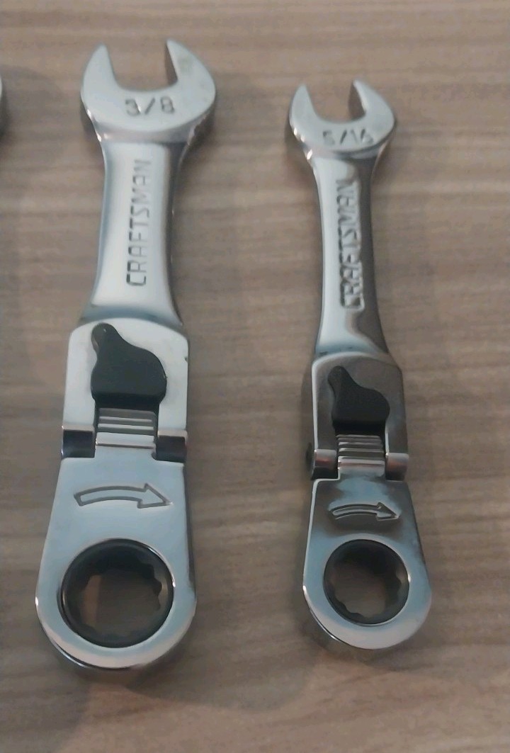 Craftsman 7 Pc. SAE Locking Flex RATCHETING «STUBBY «Wrench Set / UNUSED MINT
