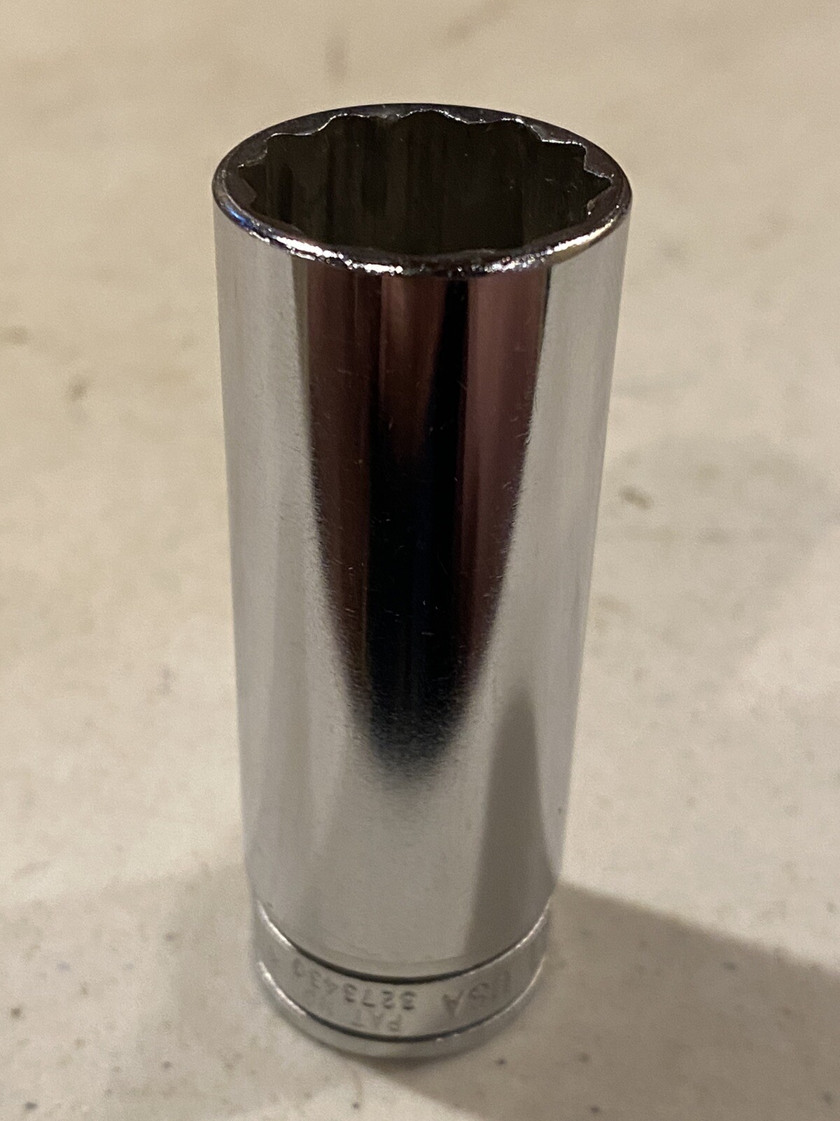 NOS. Snap-on Tools USA NEW 3/8″ Drive 3/4″ SAE 12 point Deep Chrome Socket SF241