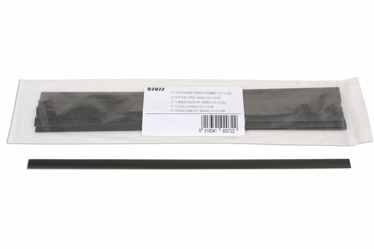 Power-Tec 92072 Black 11mm Polypropylene (PP) Strips For Plastic Repair