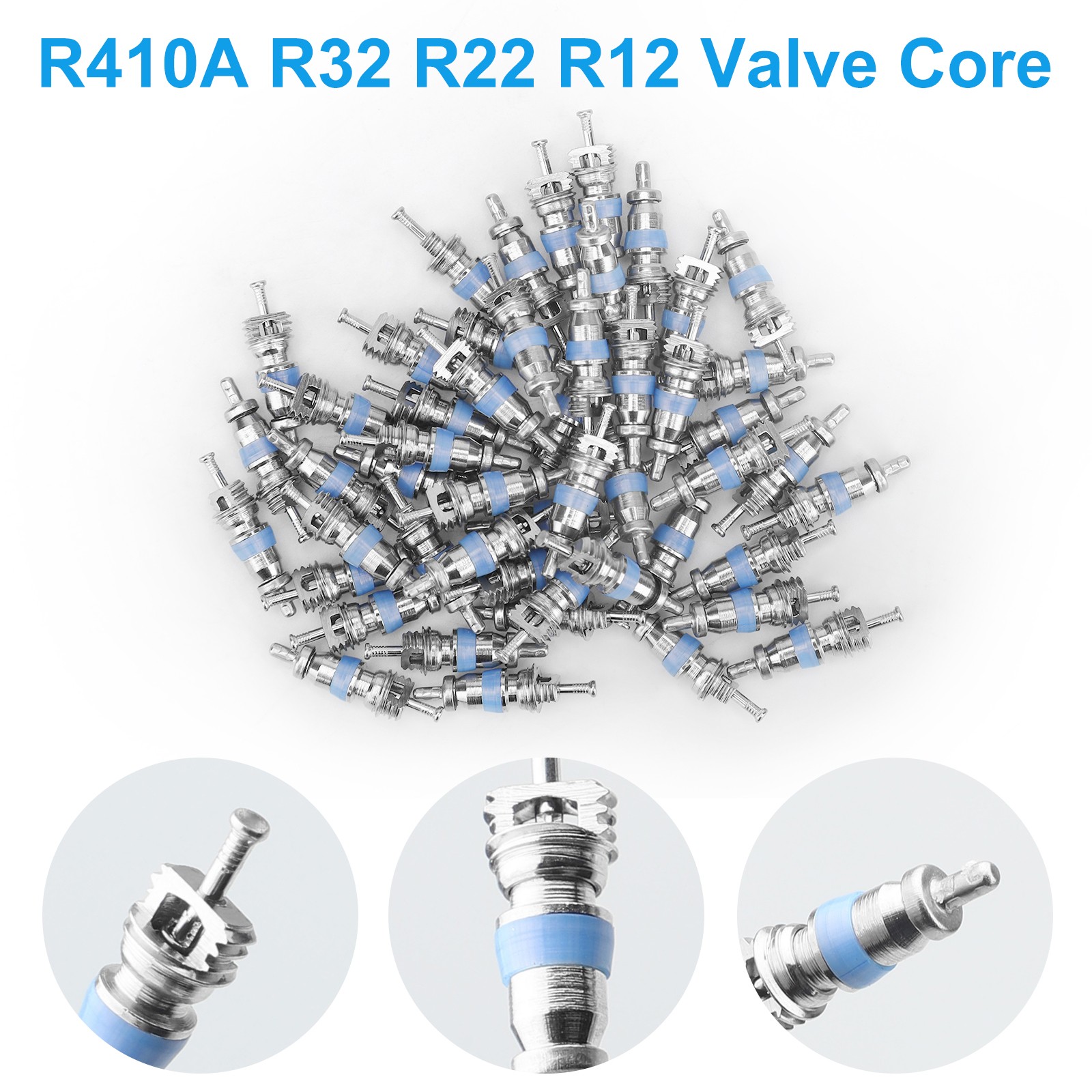 51Pcs A/C Air Conditioning R410A R12 Valve Core High Low Pressure Remover Tool