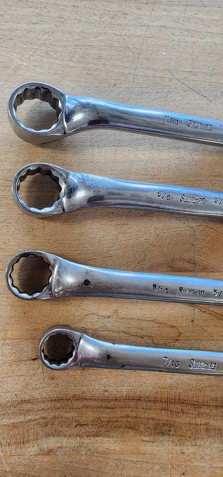 Vintage Snap-On XS2226 XS2024 XS1820 XS1416 Offset Box End Wrench Lot USA Made