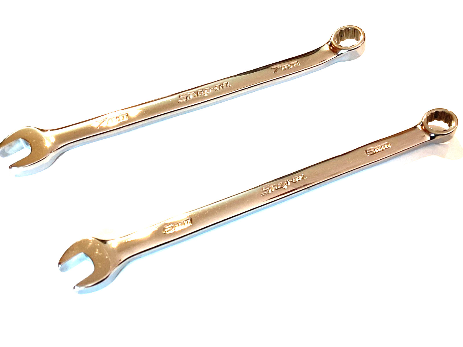 Snap On USA NEW 2 Piece 6MM 7MM Metric Add On Chrome Wrench Set OEXM6B OEXM7B