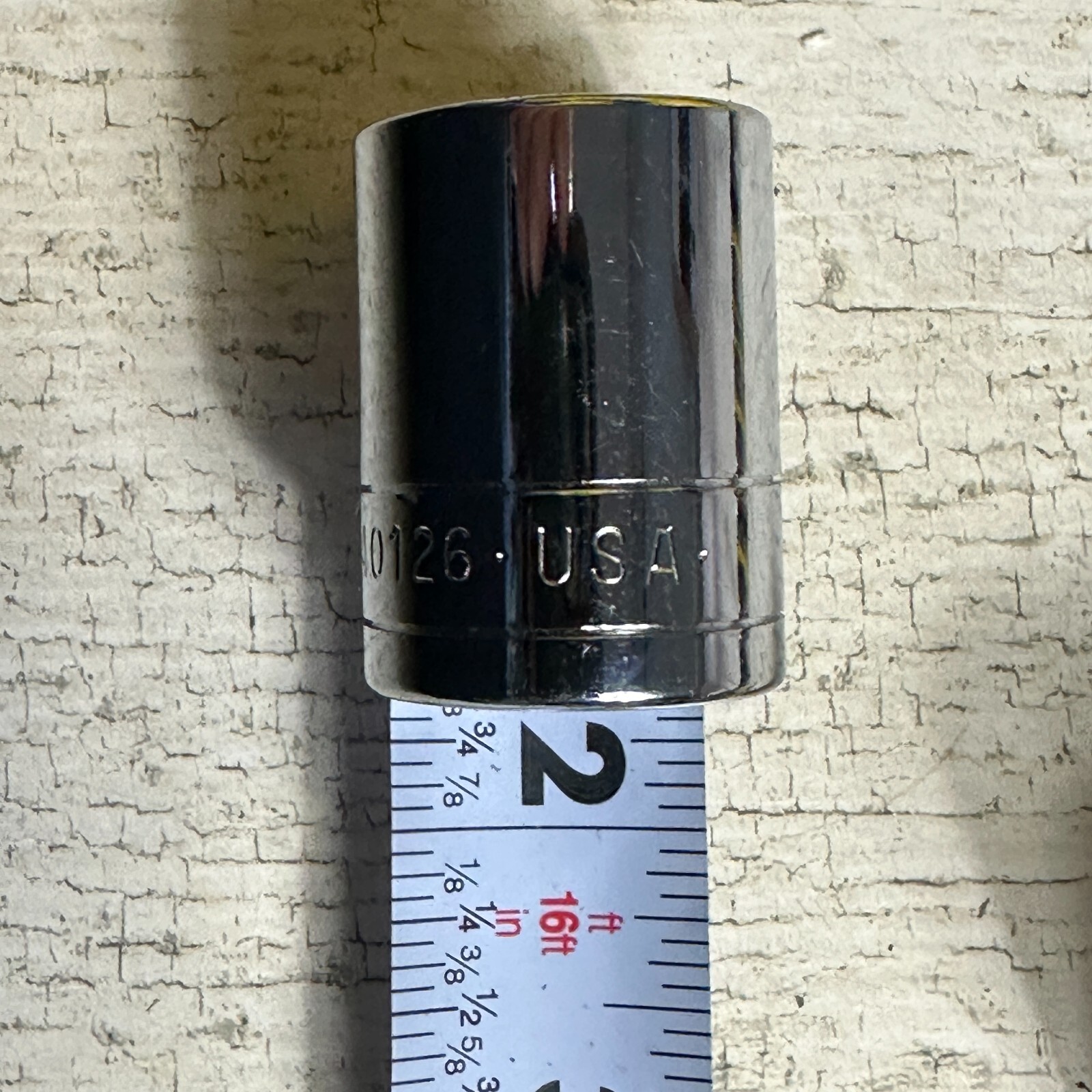 13/16” SK Tools USA, 40126, 1/2” Drive, 12 Point SAE Chrome Standard Socket, NOS