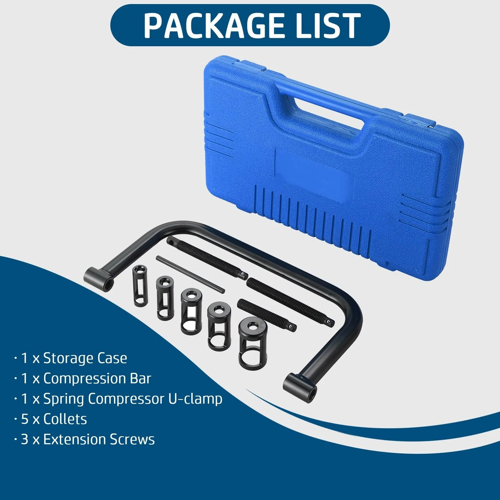 Valve Spring Compressor Tool Kit – C-Clamp Set for Motorcycle, Car, ATV Repairs