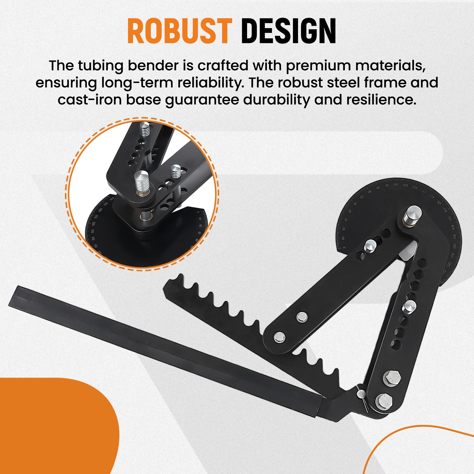 Oxide Coating Steel Manual Hand Bender Tubing Tube Bender Black New
