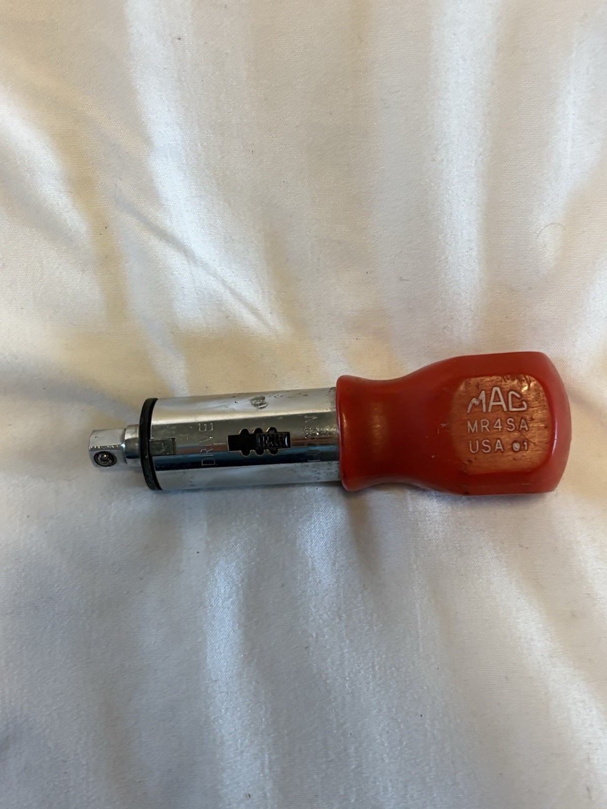 Mac Tools Mr4sa 1/4” Ratcheting Stubby Driver Red Handle