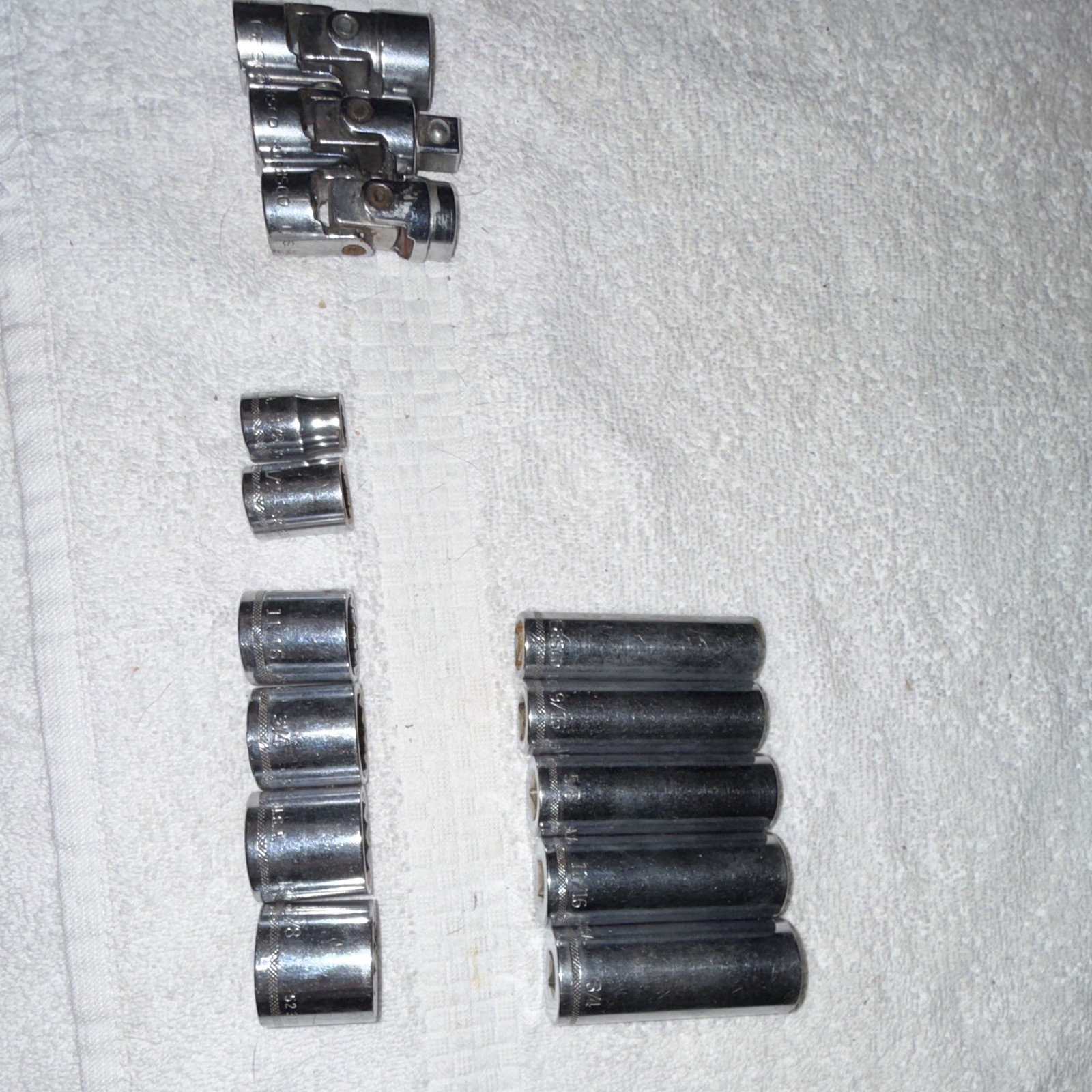 Easco 3/8″ Drive SAE 12pt Sockets – Made In USA – 14 pieces