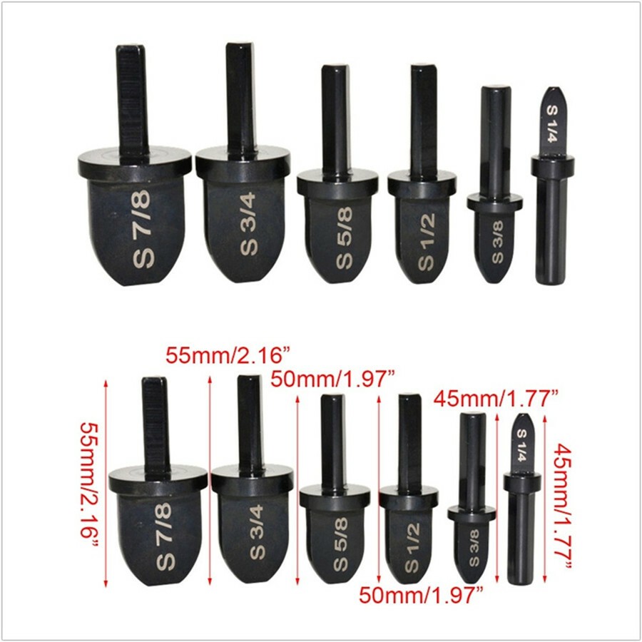 6Pcs 45# Steel Tube Pipe Expander Support Swaging Tool 7/8 3/4 5/8 1/2 3/8 1/4″
