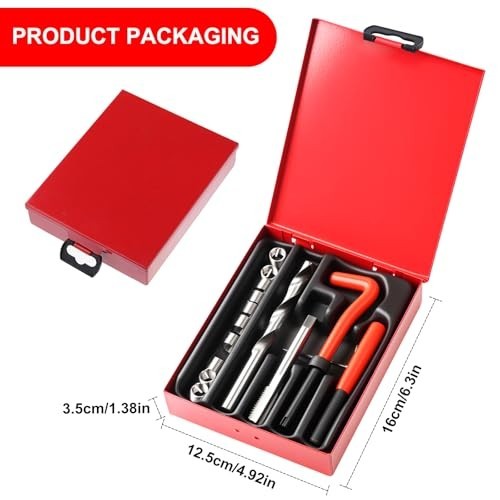 Metric Thread Repair Insert Kit M10x1.25mm Helicoil with Drill Bits Taps and