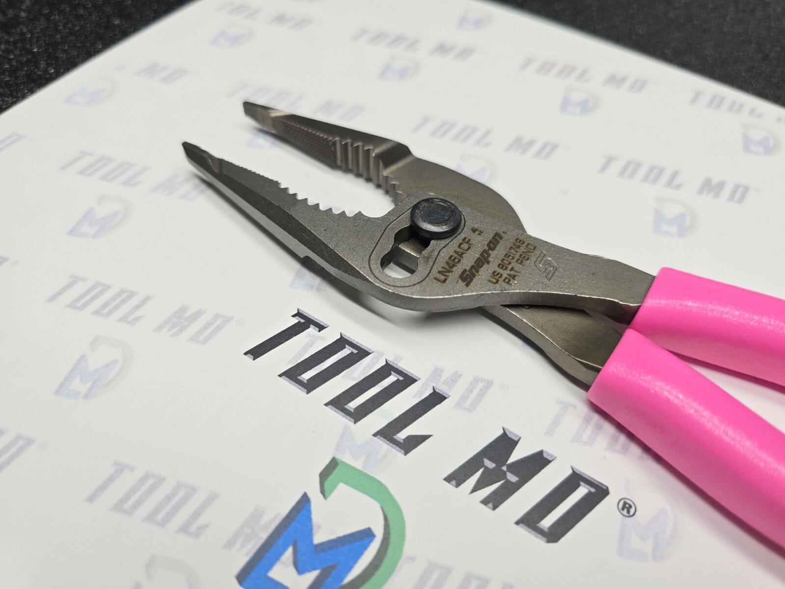 Snap-on Tools USA NEW HOT PINK 7″ Talon Grip Long Nose Slip Joint Pliers LN46ACF
