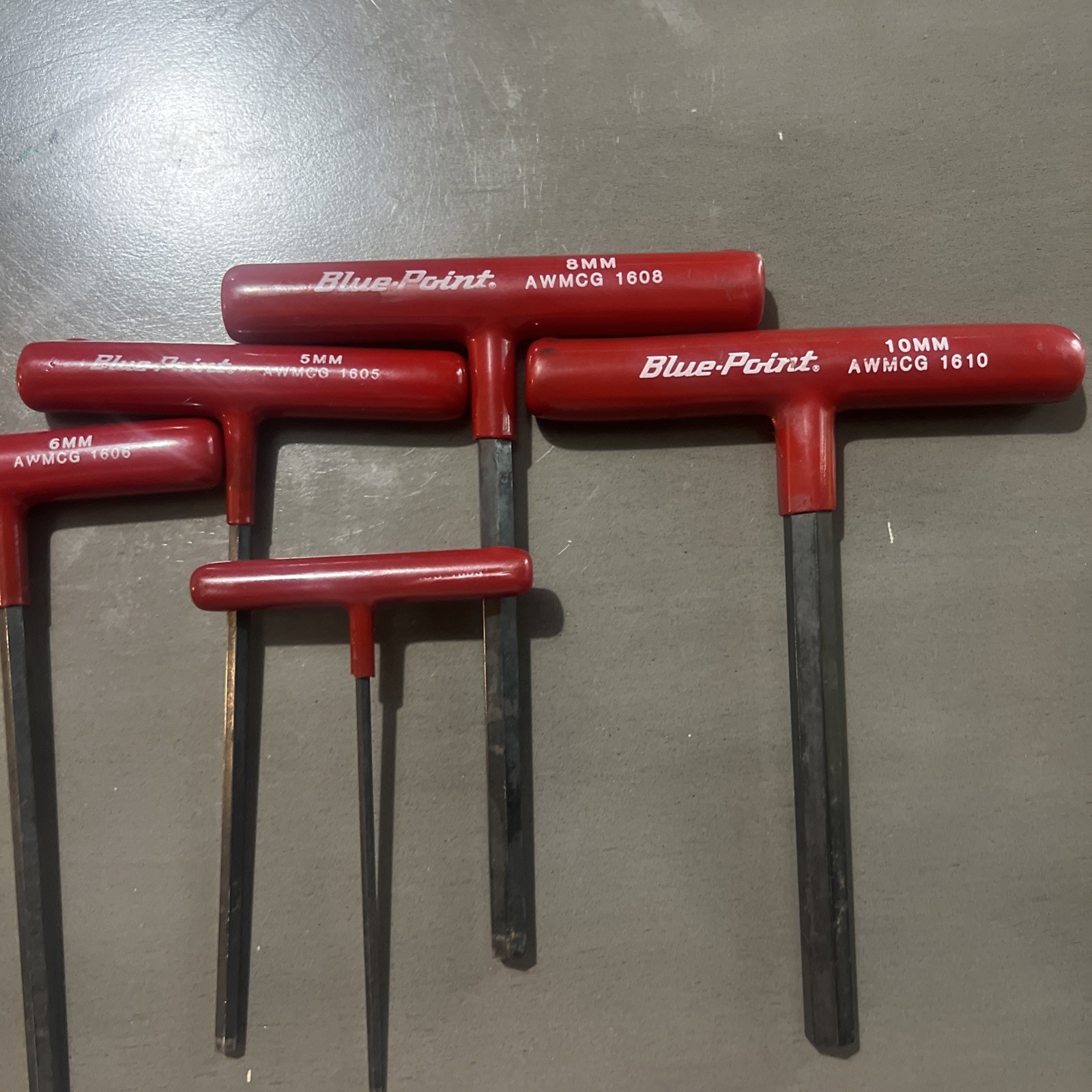 BLUE-POINT TOOLS 2 SETS 6 T-HANDLE HEX SAE & 8 T-HANDLE HEX METRIC WRENCHES