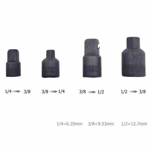 4-pack 3/8″ to 1/4″ 1/2 inch Drive Ratchet SOCKET ADAPTER REDUCER Air Impact Bqf