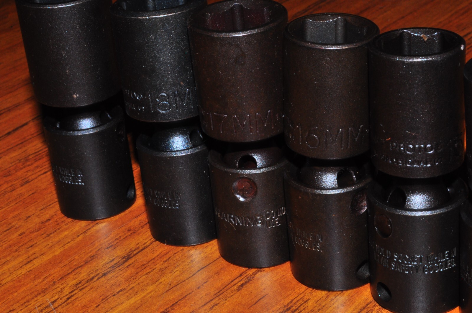 PROTO J72135M 3/8″DR10PCS DEEP UNIVERSAL IMPACT SOCKET METRIC 10-19 MM- 6 POINT