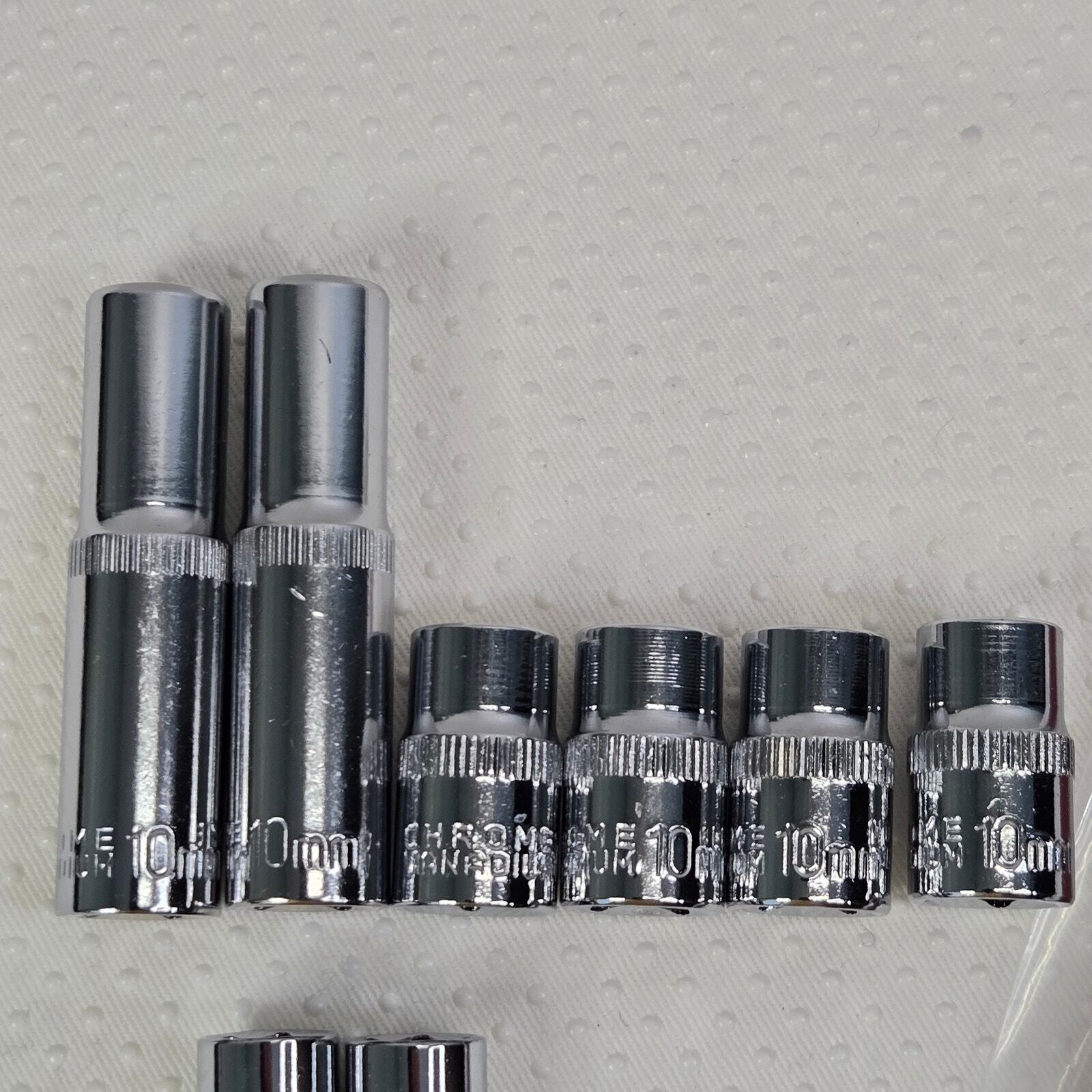 10mm Socket 10 Pcs Set 1/4″ & 3/8″ Multi Pack Magnetic Pick-up Tool