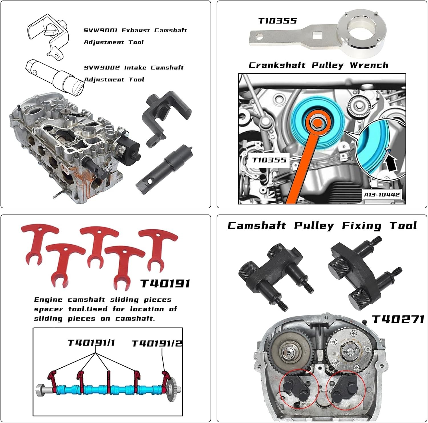 EA888 1.8 2.0 TSI TFSI Engine Camshaft Crankshaft Timing Tool Kit, Compatible…