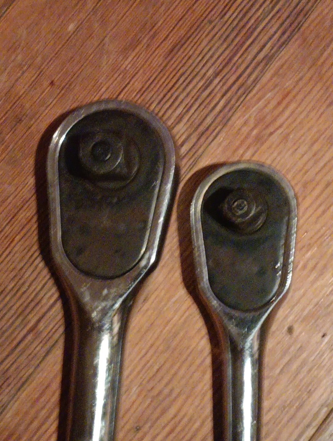 Vtg Husky Black&Chrome Ratchet 1/2″Drive 24800 10″ Long+3/8″ Drive 22800 7 3/4″
