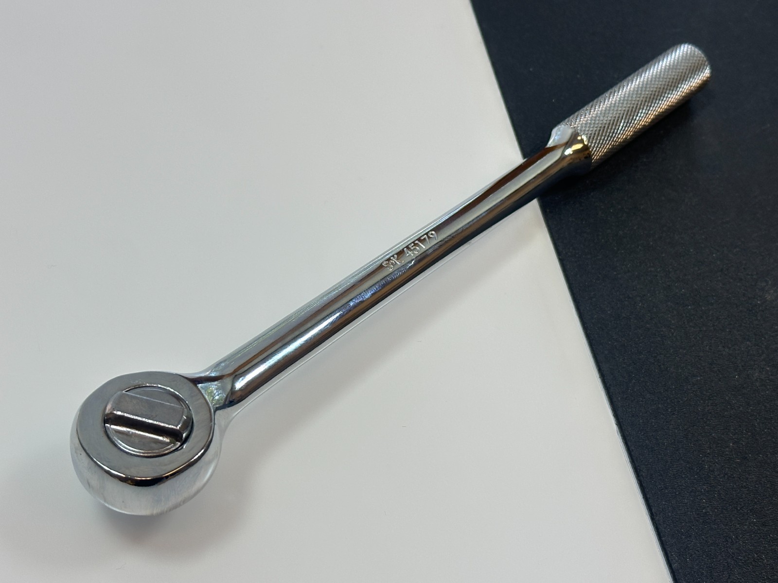 NEW SK Tools Professional USA 45179 Knurled 10″ Long Handle 3/8″ Drive Ratchet
