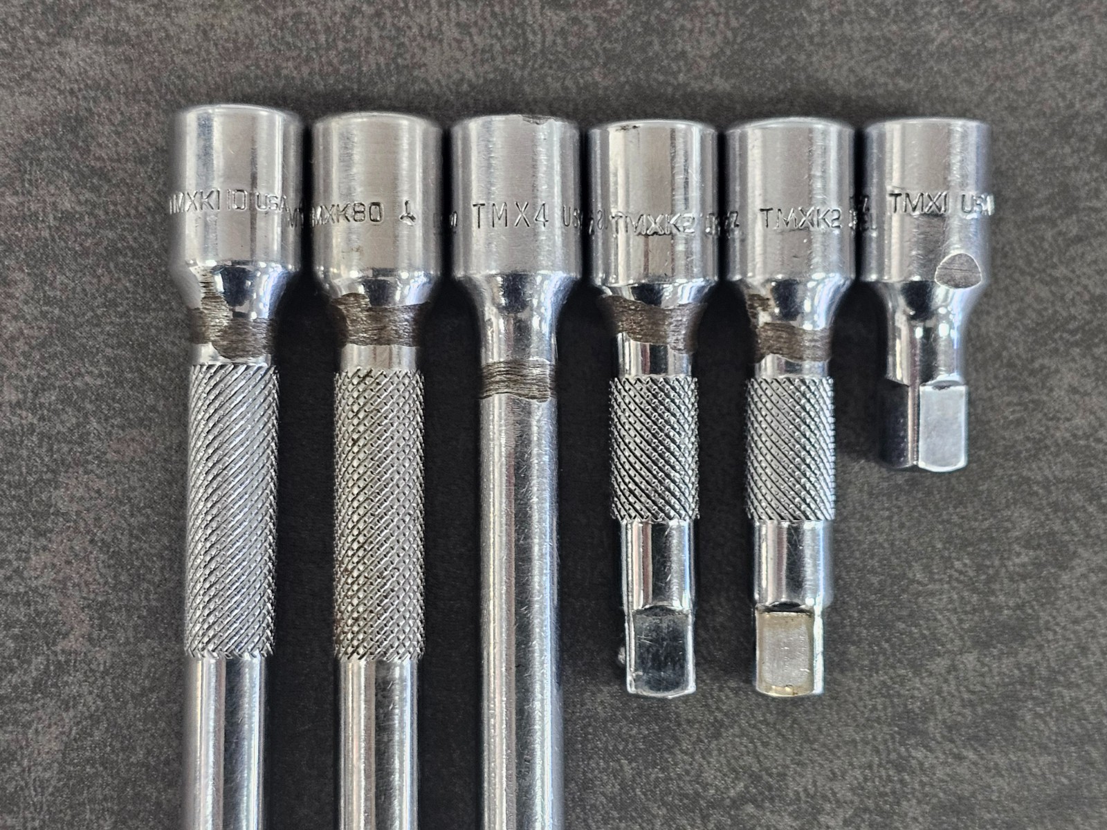 Snap-On 6pc 1/4″ Drive Extensions TMX1 TMXK2 (x2) TMX4 TMXK80 TMXK110