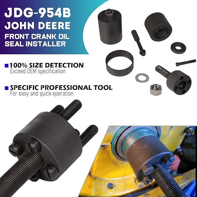 For John Deere Crankshaft Gear + Front Crank Seal Installer Alternative JDG954B
