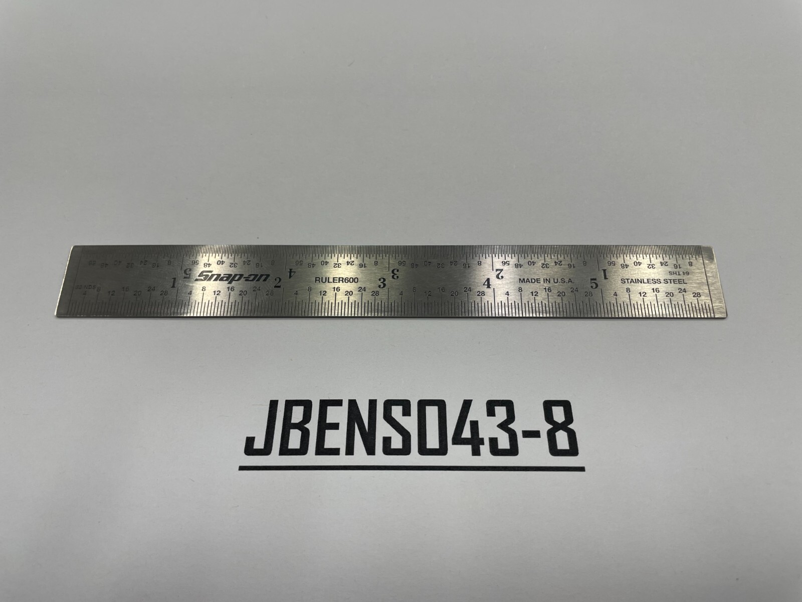 Snap-on Tools USA NEW 6″ Straight Edge 1/32″ & 1/64″ Grad. Steel Ruler RULER600