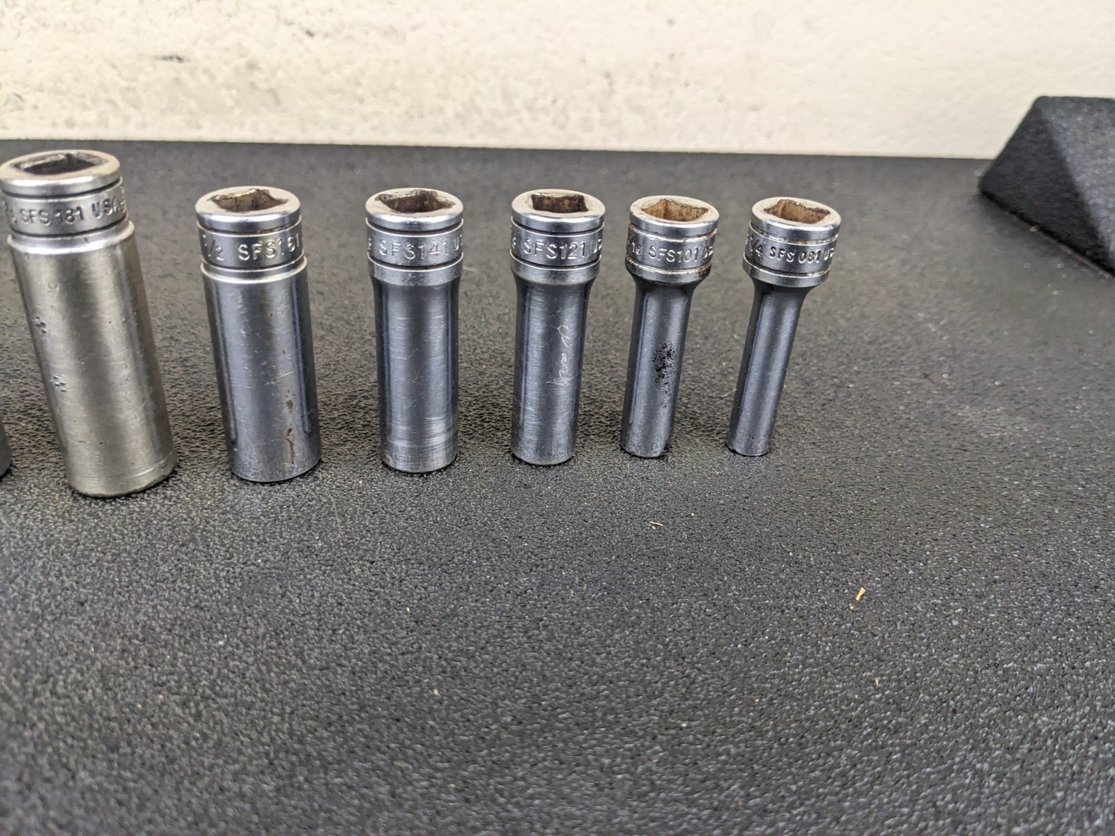 #bo384 Snap on Tools 211SFSY 3/8″ Drive Deep Chrome Socket Set Socket Set